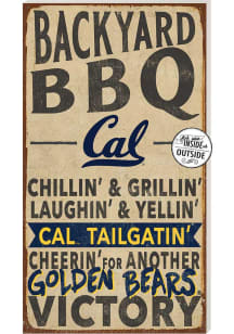KH Sports Fan Cal Golden Bears 11x20 Indoor Outdoor BBQ Sign - Blue