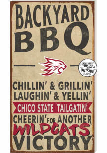 KH Sports Fan CSU Chico Wildcats 11x20 Indoor Outdoor BBQ Sign - Red