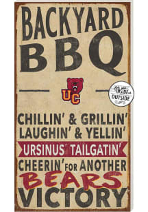 KH Sports Fan Ursinus Bears 11x20 Indoor Outdoor BBQ Sign - Red