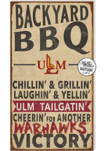 KH Sports Fan Louisiana-Monroe Warhawks 11x20 Indoor Outdoor BBQ Sign - Red