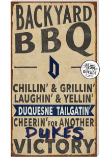 KH Sports Fan Duquesne Dukes 11x20 Indoor Outdoor BBQ Sign - Red