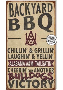 KH Sports Fan Alabama A&M Bulldogs 11x20 Indoor Outdoor BBQ Sign - Red
