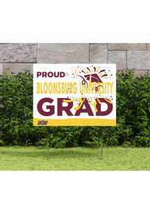 Bloomsburg University Huskies KH Sports Fan 18x24 Proud Grad Team Logo Yard Sign - Red