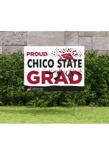 CSU Chico Wildcats KH Sports Fan 18x24 Proud Grad Team Logo Yard Sign - Red
