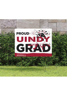 Indianapolis Greyhounds KH Sports Fan 18x24 Proud Grad Team Logo Yard Sign - Red