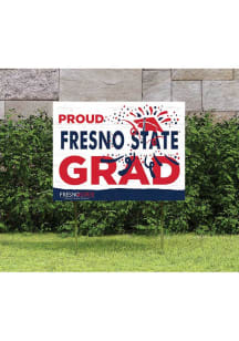 Fresno State Bulldogs KH Sports Fan 18x24 Proud Grad Team Logo Yard Sign - Red