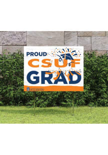 Cal State Fullerton Titans KH Sports Fan 18x24 Proud Grad Team Logo Yard Sign - Navy Blue