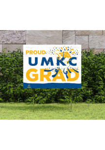 UMKC Roos KH Sports Fan 18x24 Proud Grad Team Logo Yard Sign - Blue