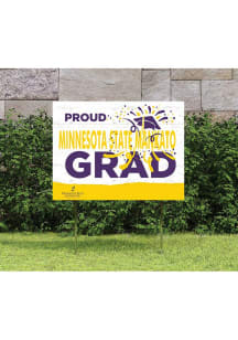 Minnesota State Mankato Mavericks KH Sports Fan 18x24 Proud Grad Team Logo Yard Sign - Purple
