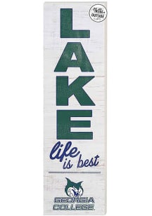 KH Sports Fan Georgia College Bobcats 35x10 Lake Life is Best Indoor Outdoor Sign - Blue