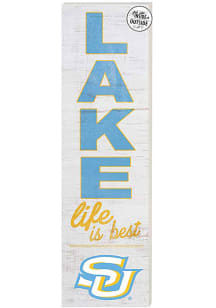 KH Sports Fan Southern University Jaguars 35x10 Lake Life is Best Indoor Outdoor Sign - Blue