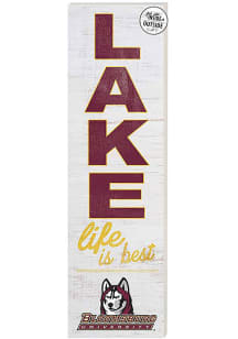 KH Sports Fan Bloomsburg University Huskies 35x10 Lake Life is Best Indoor Outdoor Sign - Red