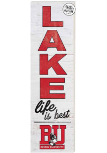 KH Sports Fan Boston Terriers 35x10 Lake Life is Best Indoor Outdoor Sign - Red