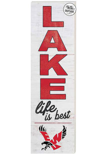 KH Sports Fan Eastern Washington Eagles 35x10 Lake Life is Best Indoor Outdoor Sign - Red