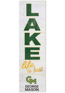 KH Sports Fan George Mason University 35x10 Lake Life is Best Indoor Outdoor Sign - Green
