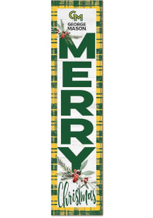 KH Sports Fan George Mason University 11x46 Merry Christmas Leaning Sign - Green