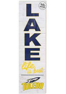 KH Sports Fan Toledo Rockets 35x10 Lake Life is Best Indoor Outdoor Sign - Blue