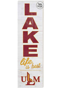 KH Sports Fan Louisiana-Monroe Warhawks 35x10 Lake Life is Best Indoor Outdoor Sign - Red