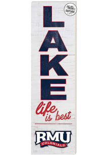 KH Sports Fan Robert Morris Colonials 35x10 Lake Life is Best Indoor Outdoor Sign - Red