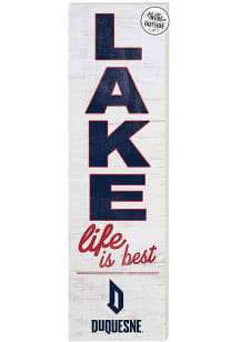 KH Sports Fan Duquesne Dukes 35x10 Lake Life is Best Indoor Outdoor Sign - Red