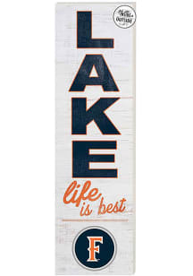 KH Sports Fan Cal State Fullerton Titans 35x10 Lake Life is Best Indoor Outdoor Sign - Navy Blue