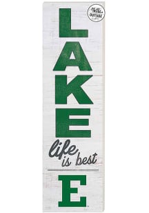 KH Sports Fan Eastern Michigan Eagles 35x10 Lake Life is Best Indoor Outdoor Sign - Green