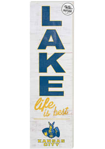 KH Sports Fan UMKC Roos 35x10 Lake Life is Best Indoor Outdoor Sign - Blue