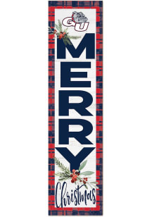 KH Sports Fan Gonzaga Bulldogs 11x46 Merry Christmas Leaning Sign - Blue