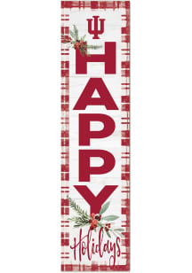KH Sports Fan Indiana Hoosiers 11x46 Merry Christmas Leaning Sign - Red