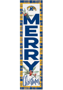 KH Sports Fan Kent State Golden Flashes 11x46 Merry Christmas Leaning Sign - Navy Blue