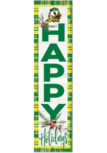 KH Sports Fan Oregon Ducks 11x46 Merry Christmas Leaning Sign - Green