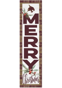 KH Sports Fan Texas State Bobcats 11x46 Merry Christmas Leaning Sign - Red