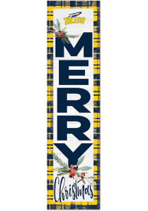 KH Sports Fan Toledo Rockets 11x46 Merry Christmas Leaning Sign - Blue