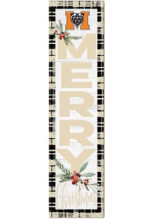 KH Sports Fan Mercer Bears 11x46 Merry Christmas Leaning Sign - Orange