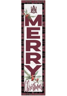 KH Sports Fan Alabama A&M Bulldogs 11x46 Merry Christmas Leaning Sign - Red
