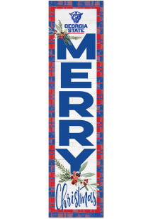 KH Sports Fan Georgia State Panthers 11x46 Merry Christmas Leaning Sign - Blue
