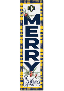 KH Sports Fan Central Oklahoma Bronchos 11x46 Merry Christmas Leaning Sign - Blue