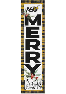 KH Sports Fan Alabama State Hornets 11x46 Merry Christmas Leaning Sign - Black