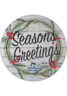 KH Sports Fan Georgia College Bobcats 20x20 Weathered Seasons Greetings Sign - Grey