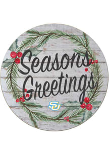 KH Sports Fan Southern University Jaguars 20x20 Weathered Seasons Greetings Sign - Grey