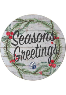 KH Sports Fan Drake Bulldogs 20x20 Weathered Seasons Greetings Sign - Grey