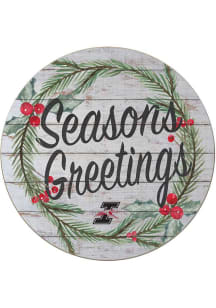 KH Sports Fan Indianapolis Greyhounds 20x20 Weathered Seasons Greetings Sign - Grey