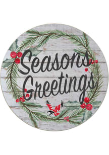 KH Sports Fan Eastern Washington Eagles 20x20 Weathered Seasons Greetings Sign - Grey
