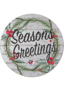 KH Sports Fan Fresno State Bulldogs 20x20 Weathered Seasons Greetings Sign - Grey