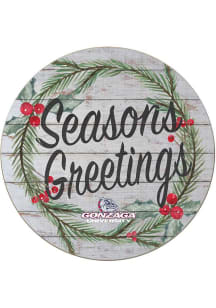 KH Sports Fan Gonzaga Bulldogs 20x20 Weathered Seasons Greetings Sign - Grey