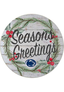 KH Sports Fan Penn State Nittany Lions 20x20 Weathered Seasons Greetings Sign - Grey