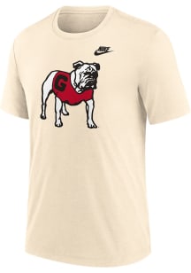 Nike Georgia Bulldogs Natural Legacy Primary Logo Short Sleeve T Shirt