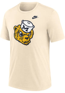 Nike Michigan Wolverines Natural Primary Logo Short Sleeve Fashion T Shirt