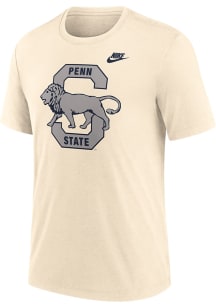 Nike Penn State Nittany Lions Natural Legacy Primary Logo Short Sleeve T Shirt