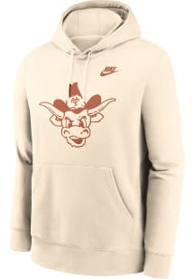 Nike Texas Longhorns Mens Natural Primary Logo Long Sleeve Hoodie